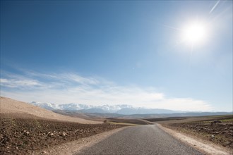 Afrique du nord, Maroc, Marrakech, pied du Haut Atlas, route d'Amizmiz, en direction de Sidi