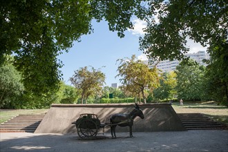 Parc Georges Brassens, Sculpture Ane Attele