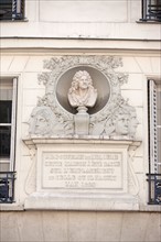 Presumed location of Molière's birthplace in Paris
