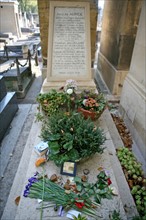 Tombe de Baudelaire au Cimetière du Montparnasse à Paris