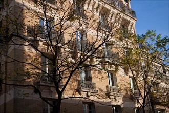 Montmartre, Facade d'immeuble rue Gabrielle
