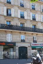 Building where Flaubert lived in Paris