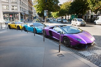 Luxury cars in Paris