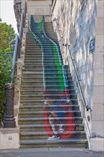Rue Des Artistes, Street Art Dans Les Escaliers