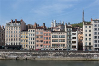 Lyon, facades Quai de Bondy