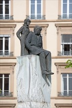 Lyon, statue de Saint-Exupery et du Petit Prince, Place Bellecour