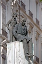 Lyon, statue de Saint-Exupery et du Petit Prince, Place Bellecour