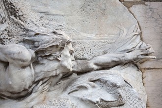 Lyon, sculpture Le Rhône et la Saône