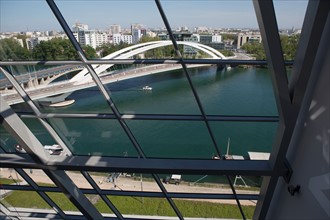Lyon, Pont Raymond Barre vu depuis le musée des Confluences