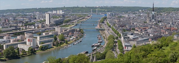 Rouen, Panorama depuis la Cote Sainte-Catherine