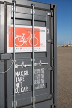 Le Havre, container servant de local à vélos