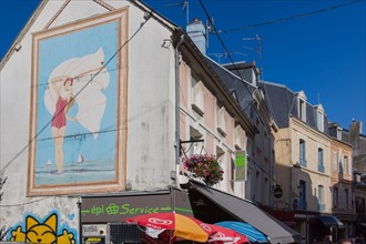 Trouville sur Mer, Rue des Bains, peinture murale