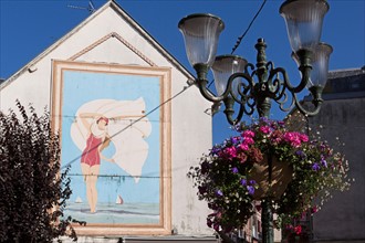 Trouville sur Mer, Rue des Bains, peinture murale