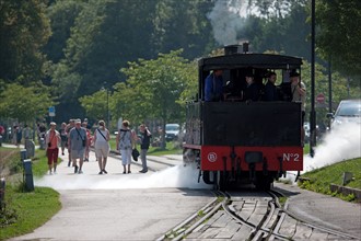 Le Crotoy (Baie de Somme, France), train touristique à vapeur