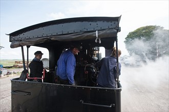 Le Crotoy (Baie de Somme, France), train touristique à vapeur