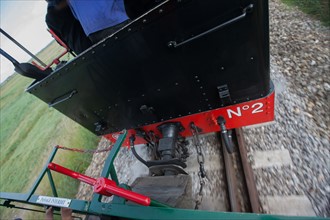 Le Crotoy (Baie de Somme, France), train touristique à vapeur