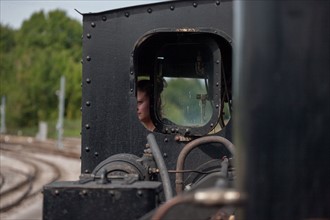 Le Crotoy (Baie de Somme, France), train touristique à vapeur