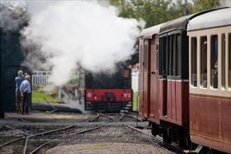 Le Crotoy (Baie de Somme, France), train touristique à vapeur