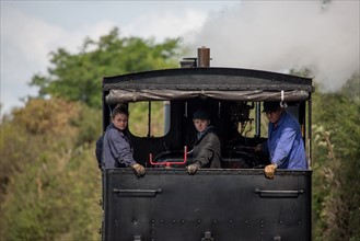 Le Crotoy (Baie de Somme, France), train touristique à vapeur