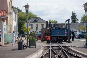 Le Crotoy (Baie de Somme, France), train touristique à vapeur