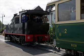 Le Crotoy (Baie de Somme, France), train touristique à vapeur