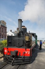 Le Crotoy (Baie de Somme, France), train touristique à vapeur