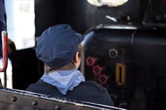 Le Crotoy (Baie de Somme, France), train touristique à vapeur