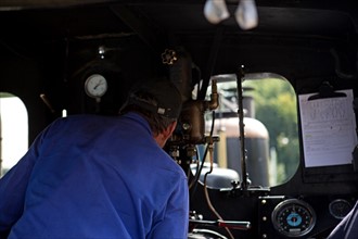 Le Crotoy (Baie de Somme, France), train touristique à vapeur