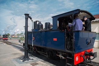 Le Crotoy (Baie de Somme, France), train touristique à vapeur