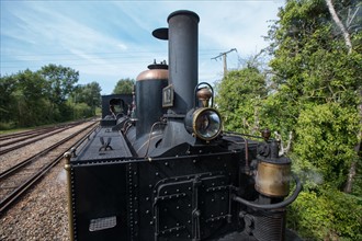 Le Crotoy (Baie de Somme, France), train touristique à vapeur