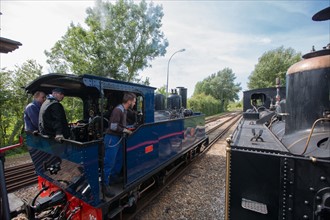 Le Crotoy (Baie de Somme, France), train touristique à vapeur