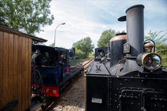 Le Crotoy (Baie de Somme, France), train touristique à vapeur