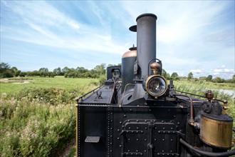 Le Crotoy (Baie de Somme, France), train touristique à vapeur