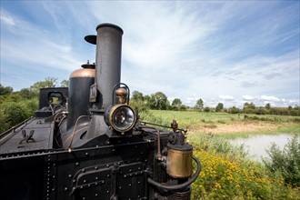 Le Crotoy (Baie de Somme, France), train touristique à vapeur