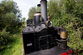 Le Crotoy (Baie de Somme, France), train touristique à vapeur