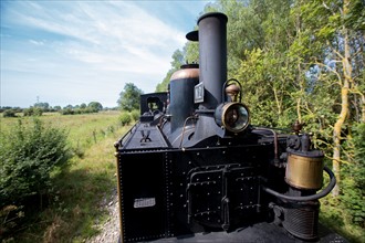 Le Crotoy (Baie de Somme, France), train touristique à vapeur