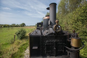 Le Crotoy (Baie de Somme, France), train touristique à vapeur