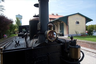 Le Crotoy (Baie de Somme, France), train touristique à vapeur