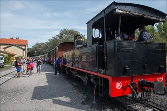 Le Crotoy (Baie de Somme, France), train touristique à vapeur