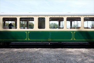 Le Crotoy (Baie de Somme, France), train touristique à vapeur