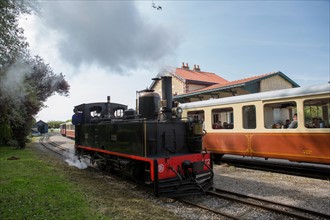 Le Crotoy (Baie de Somme, France), train touristique à vapeur