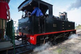 Le Crotoy (Baie de Somme, France), train touristique à vapeur