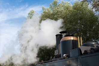 Le Crotoy (Baie de Somme, France), train touristique à vapeur