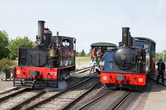 Le Crotoy (Baie de Somme, France), train touristique à vapeur