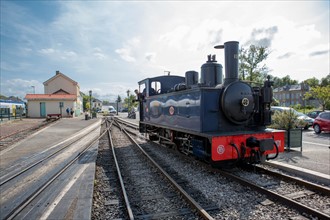 Le Crotoy (Baie de Somme, France), train touristique à vapeur