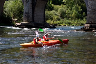 Kayaking on the Tarn river