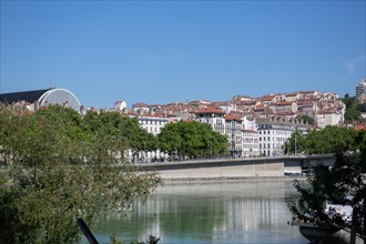 Lyon, quais du Rhône, dôme de l'opéra