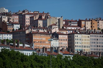 Lyon, hill above the quays of the Rhône