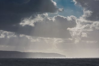 Dieppe, tempête sur la plage