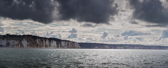 Dieppe, cliffs and stormy weather